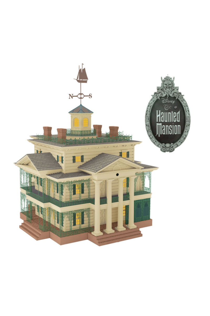 Rosy Brown 2025 Ornament - Disney the Haunted Mansion Collection Disneyland Manor Tree Topper with Light and Sound