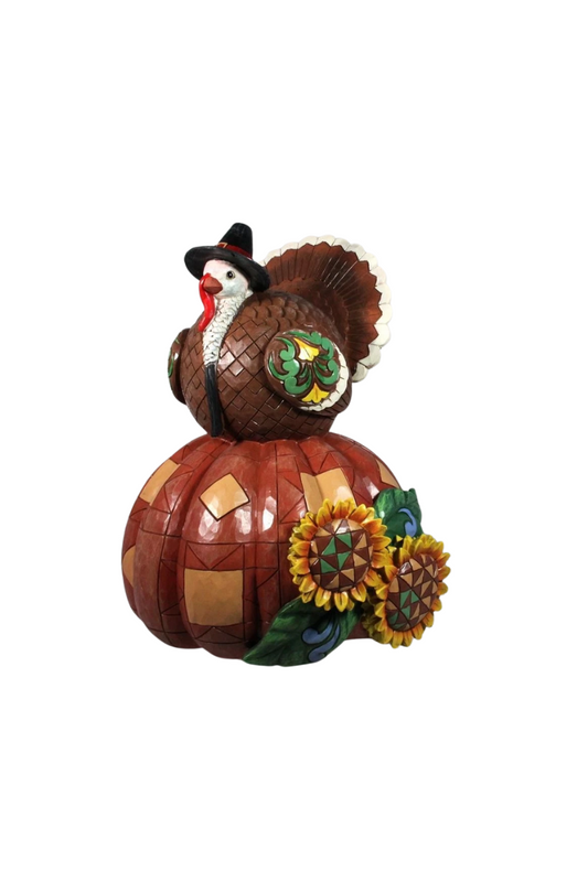Dark Olive Green Jim Shore - Gobble Greetings Turkey