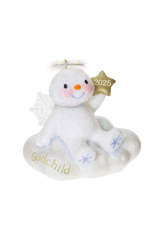 Light Gray 2025 Ornament - Godchild Snow Angel Ornament