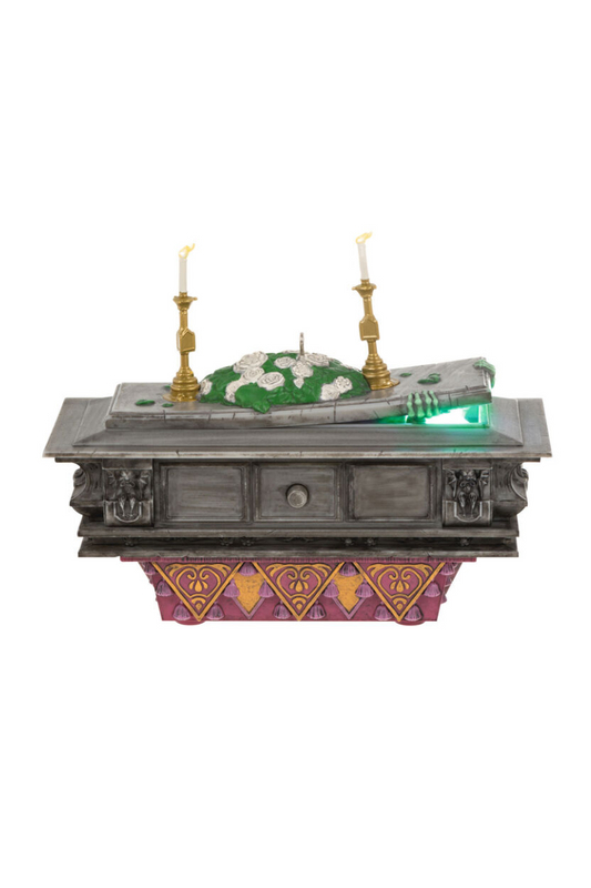 Dim Gray 2025 Ornament - Disney Haunted Mansion the Coffin in the Conservatory Ornament with Light & Sound