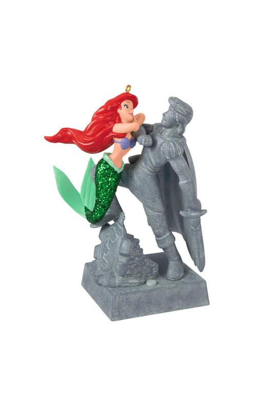Slate Gray 2025 Ornament - Disney the Little Mermaid Ariel and the Prince Ornament with Sound