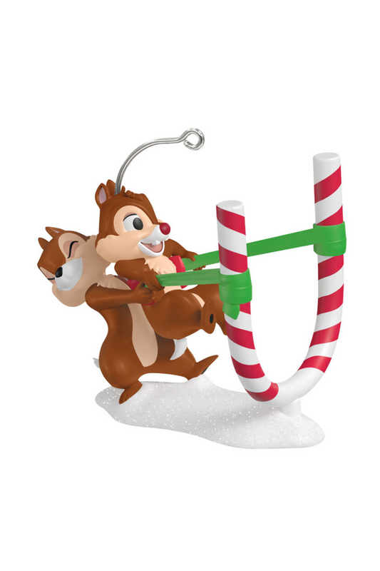 Light Gray 2025 Ornament - Disney Chip & Dale Candy Cabe Catapult Ornament