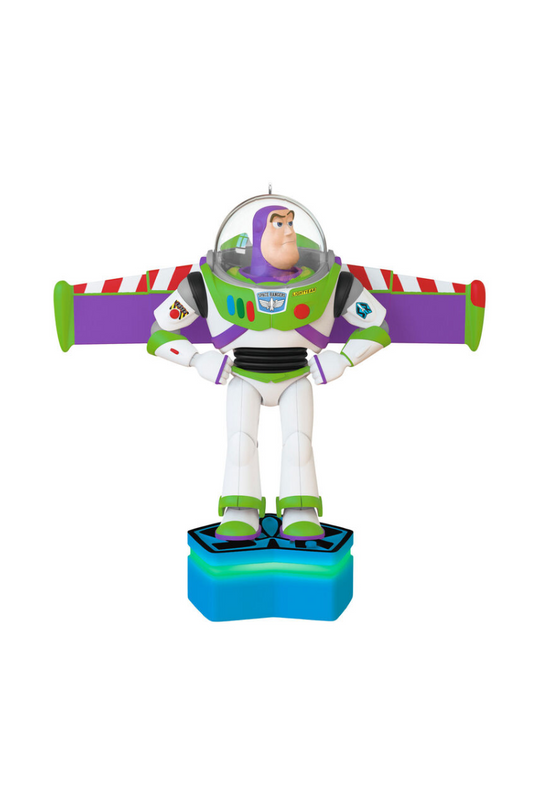 Light Gray 2025 Ornament - Disney/Pixar Toy Story Collection Buzz Lightyear Ornament with Light and Sound