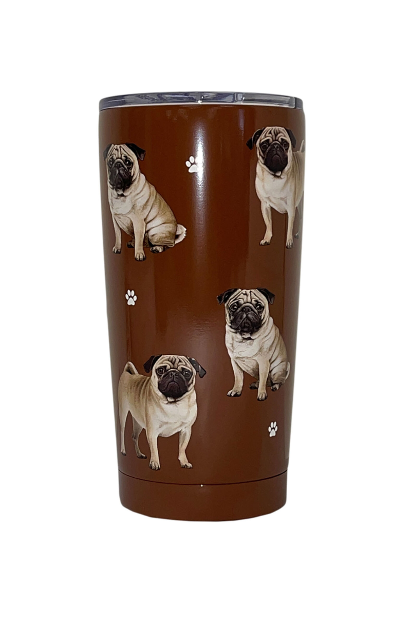Pets Pug Stainless Steel Tumbler, 20 oz
