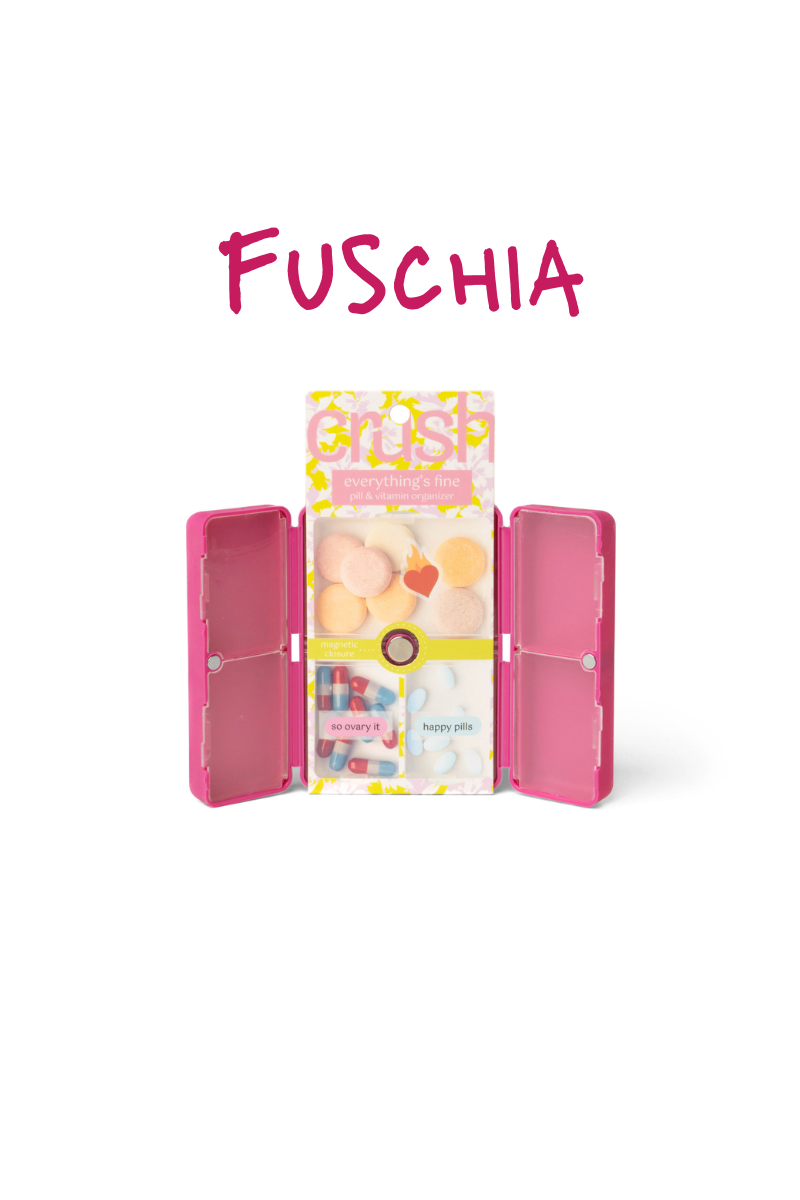 Pale Violet Red Crush Everything's Fine-Pill & Vitamin Case