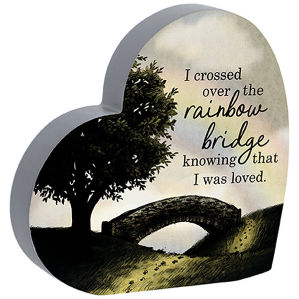 "Rainbow Bridge" Heart Sitter