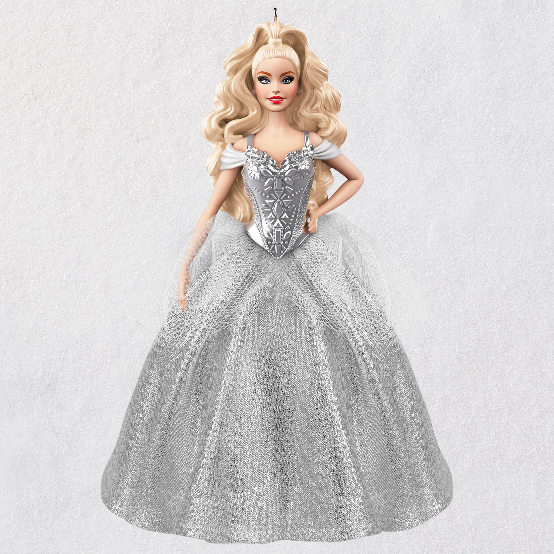 Light Gray Holiday Barbie™ Doll Ornament 7th In A Series