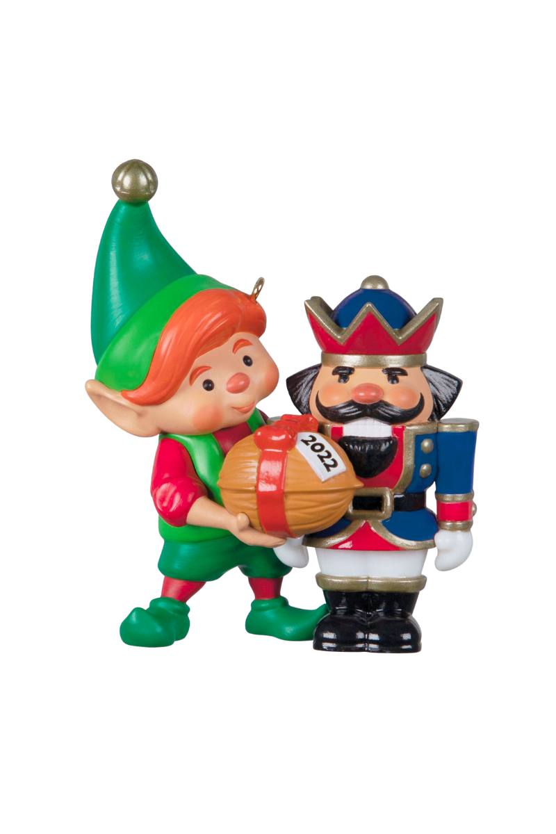 Rosy Brown North Pole Tree Trimmers 2022 Ornament