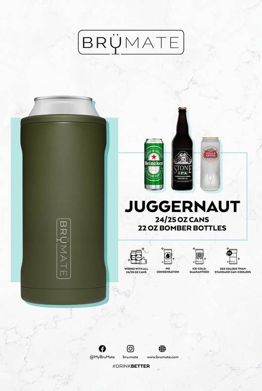 Dark Slate Gray HOPSULATOR JUGGERNAUT | MATTE GRAY (24/25OZ CANS)