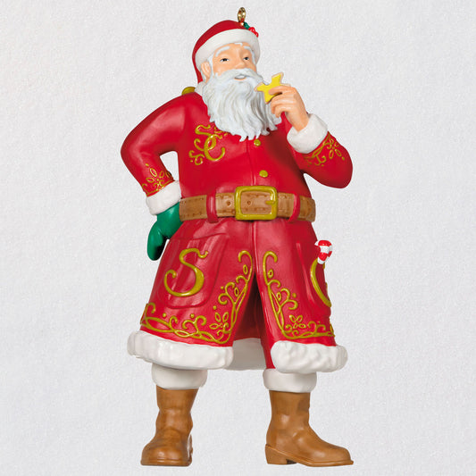 Lavender Santa Claus Ornament