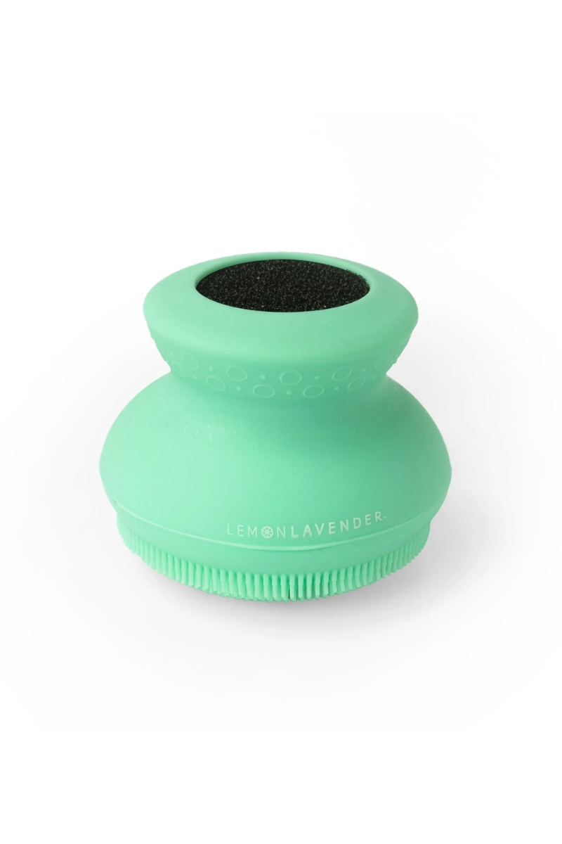 Medium Aquamarine Lemon Lavender Lather Me Up Shower Silicone Brush