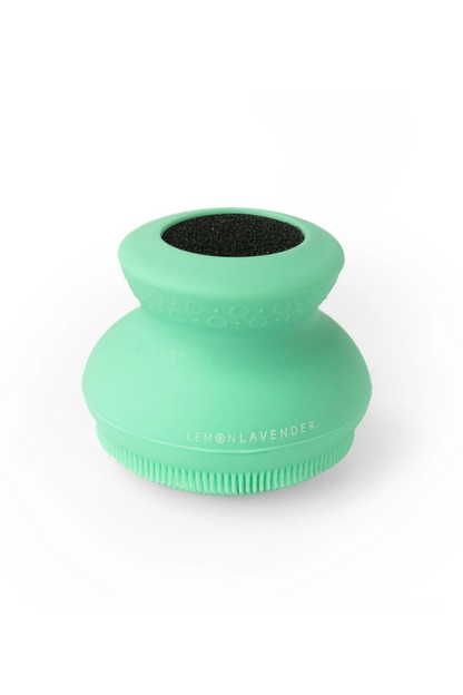Medium Aquamarine Lemon Lavender Lather Me Up Shower Silicone Brush