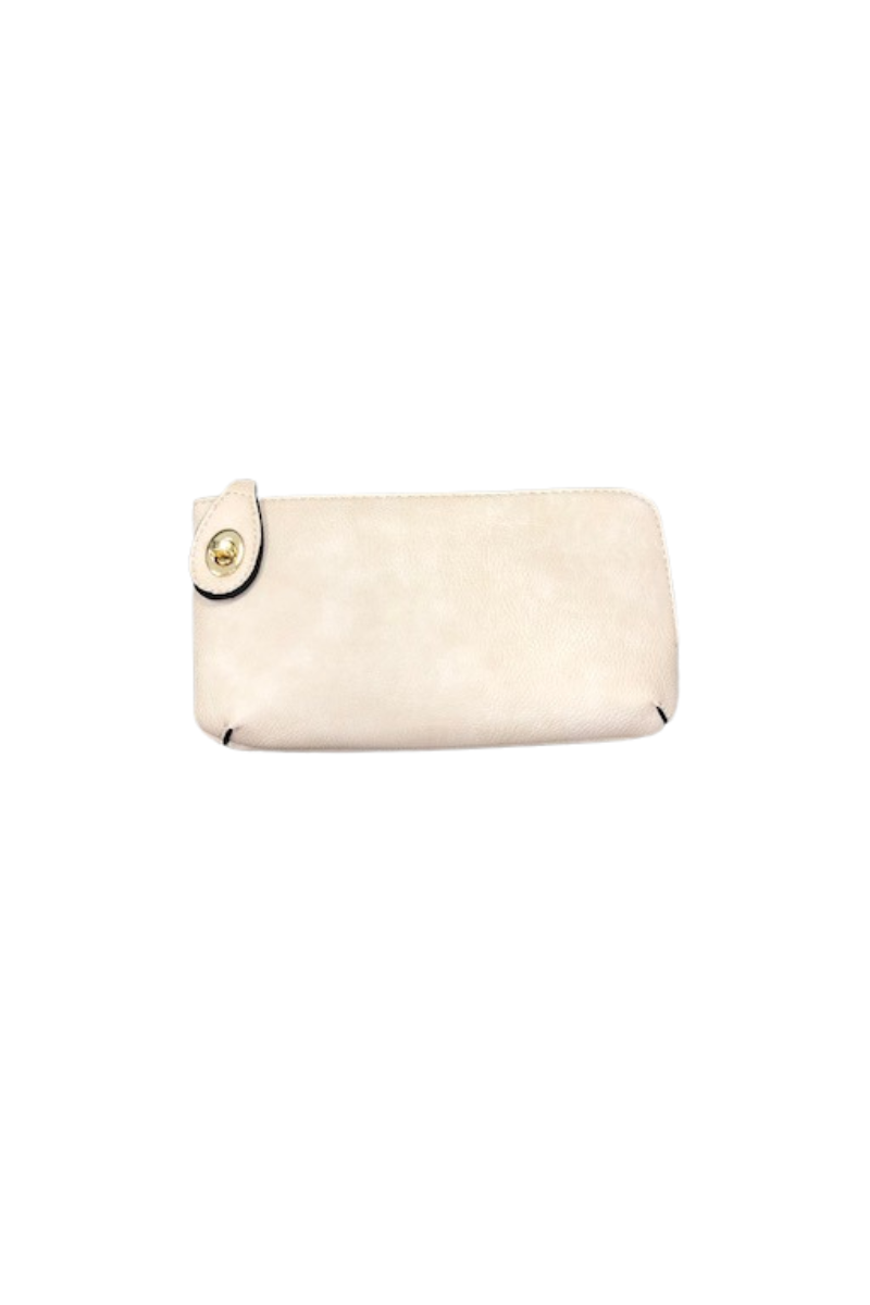 Antique White Jen & Co Kendall Crossbody/Wristlet with Twist Lock Closure