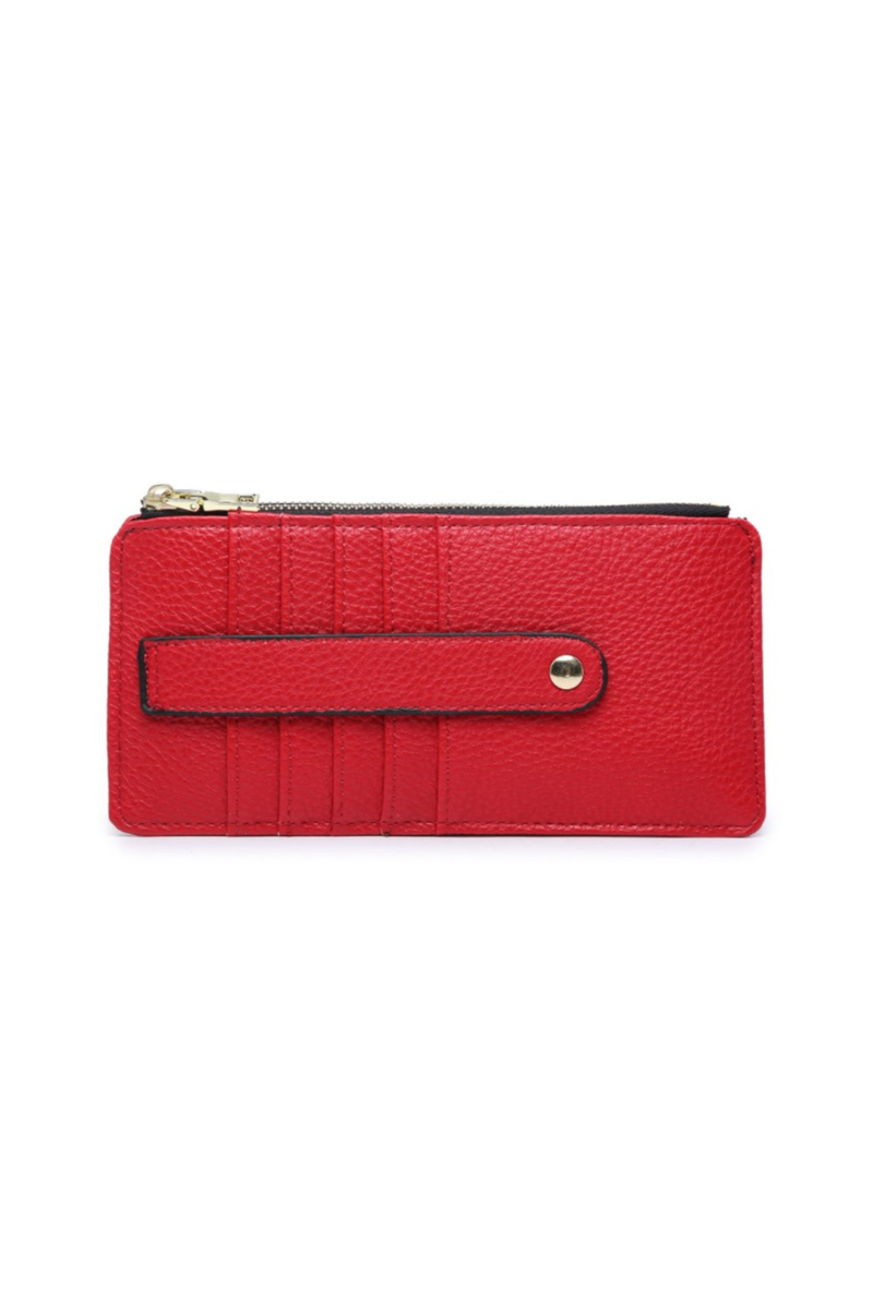 Firebrick Jen & Co Saige Slim Card Holder Wallet