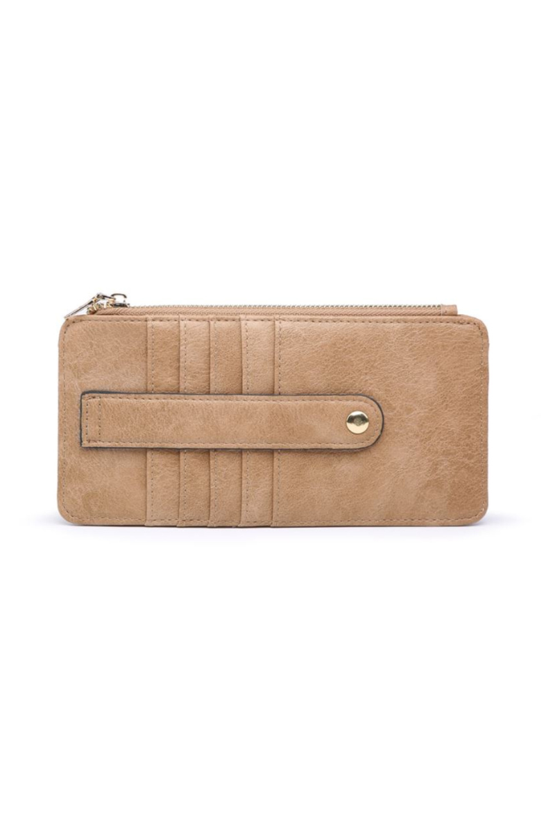 Rosy Brown Jen & Co Saige Slim Card Holder Wallet