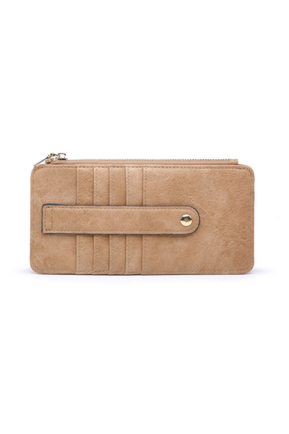 Rosy Brown Jen & Co Saige Slim Card Holder Wallet