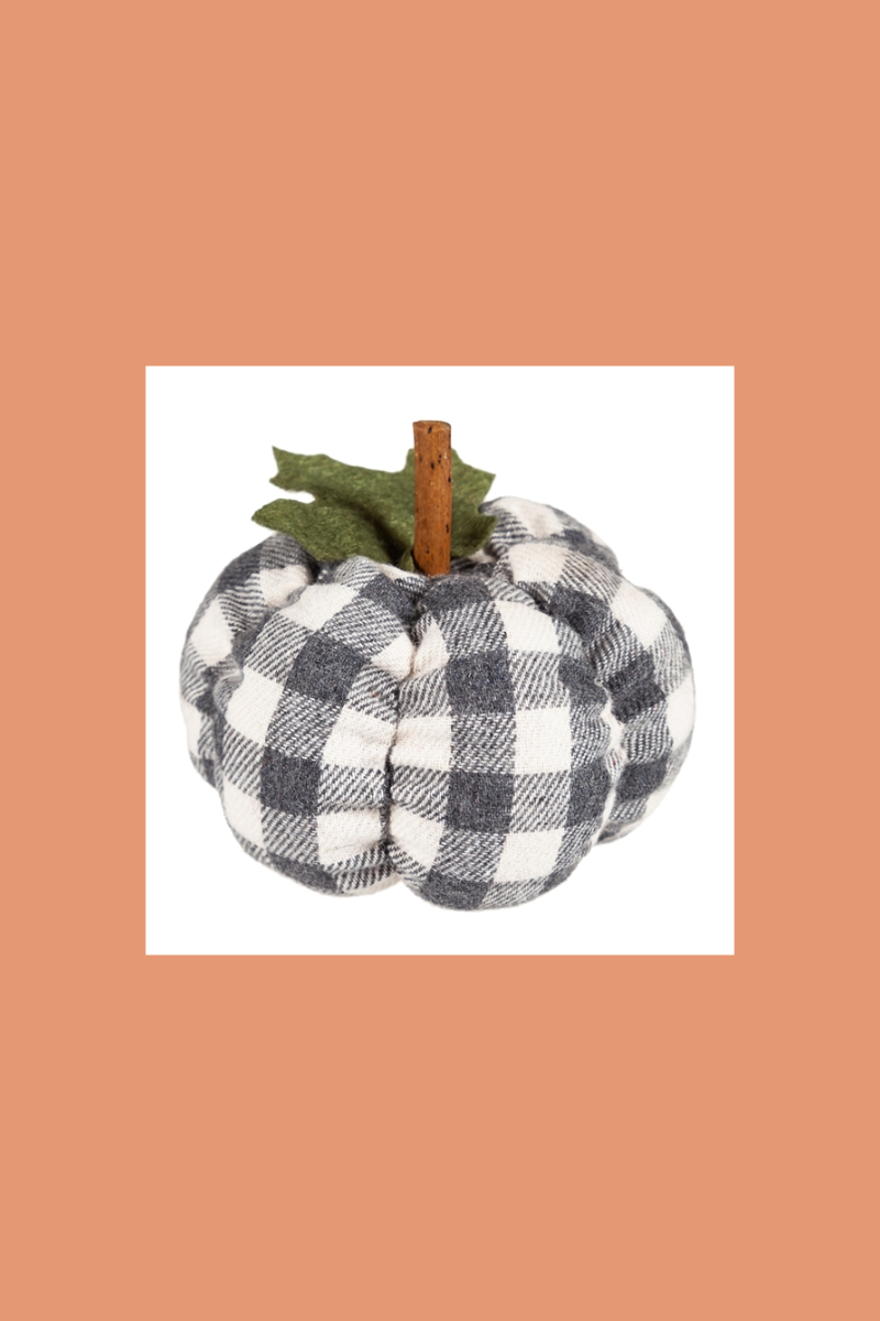 Dark Salmon Plush Pumpkins Table Décor, 3 Asst