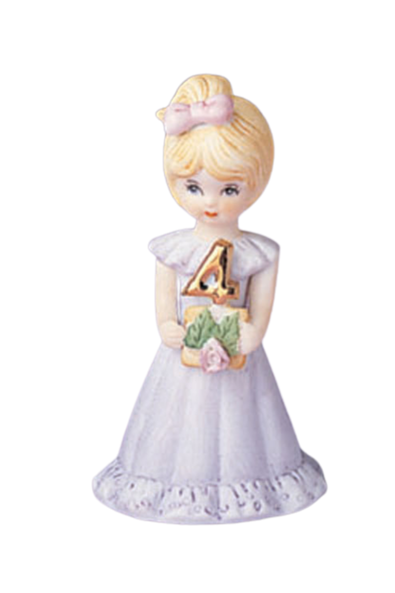 Light Gray Growing Up Girl "Age 4"