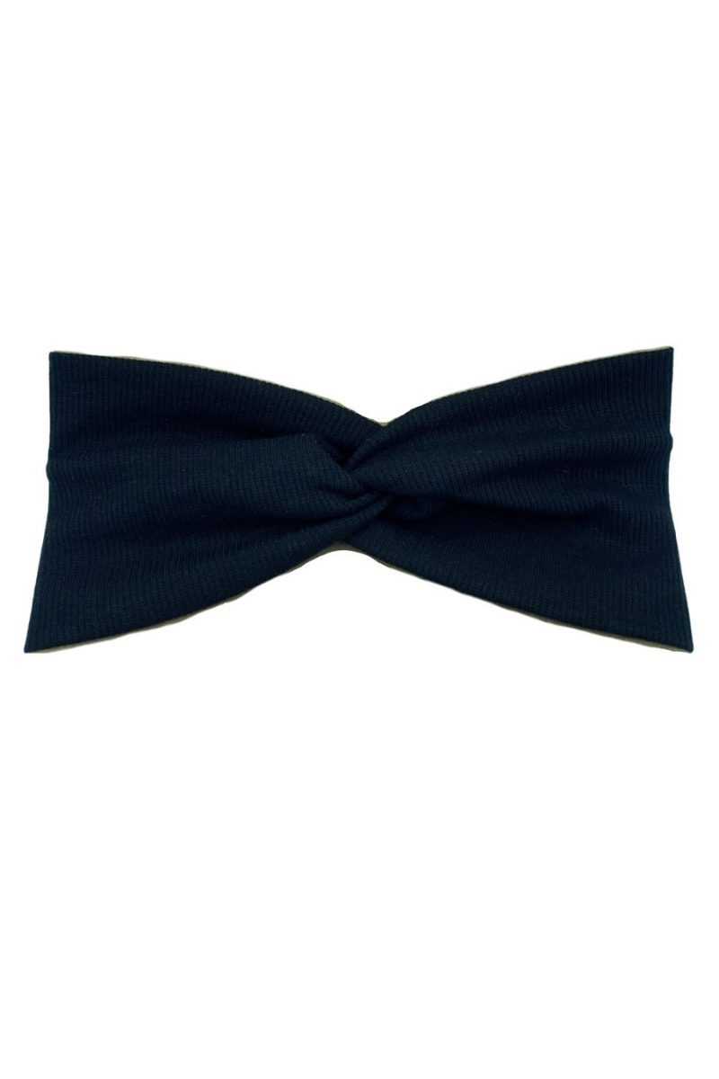 Black LUSH TWIST HEADBAND - BLACK