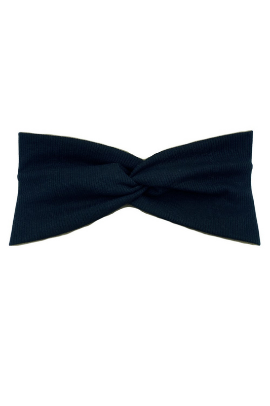Black LUSH TWIST HEADBAND - BLACK