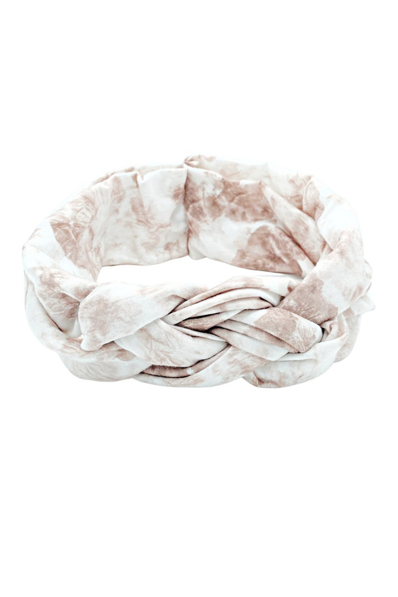 Light Gray TAUPE TIE DYE INFINITY TURBAN