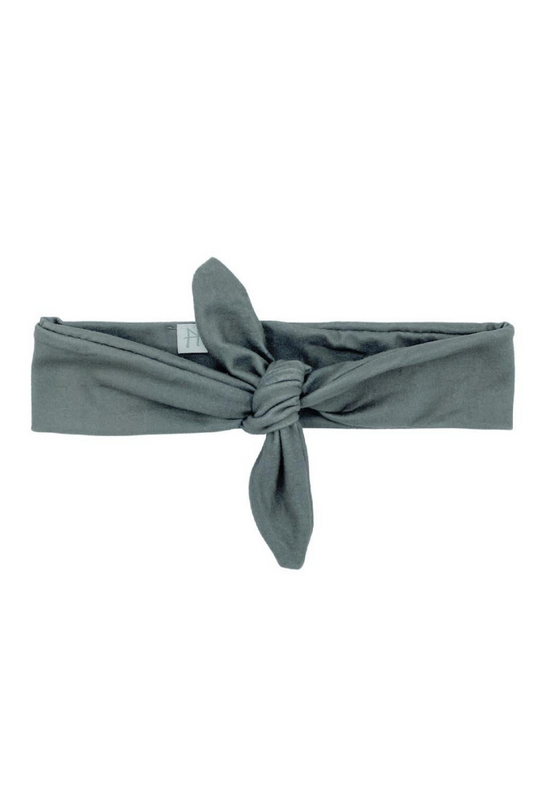 Dim Gray STONE GREY KNOTTED HEADBAND
