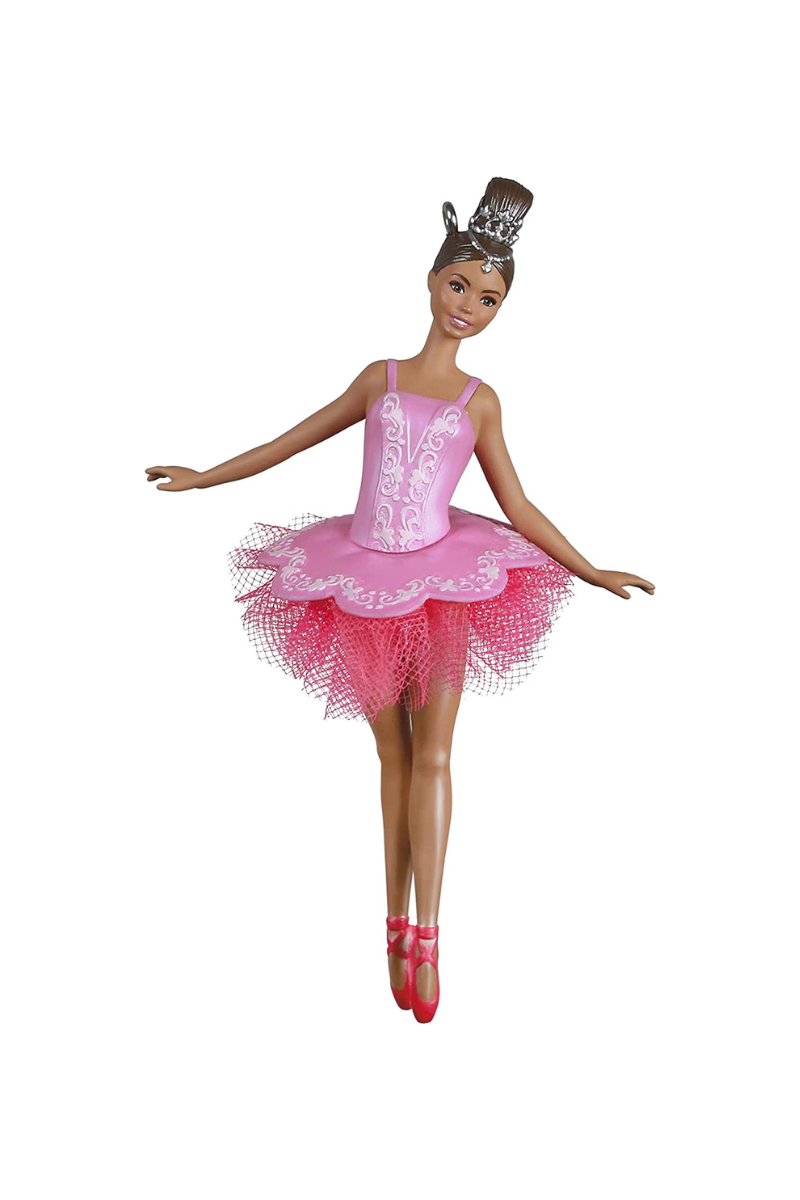 Rosy Brown Barbie Beautiful Ballerina, Hallmark Keepsake Christmas Ornament 2021,