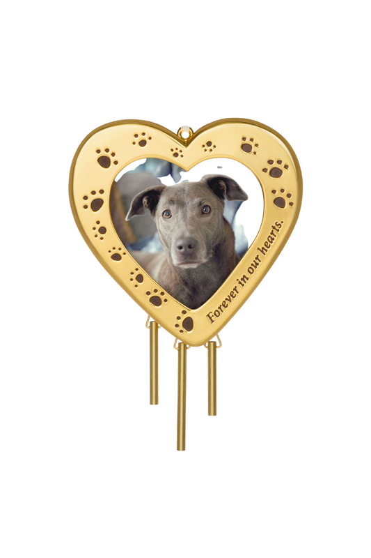 Tan Forever Friend Metal Photo Frame Pet Memorial Ornament