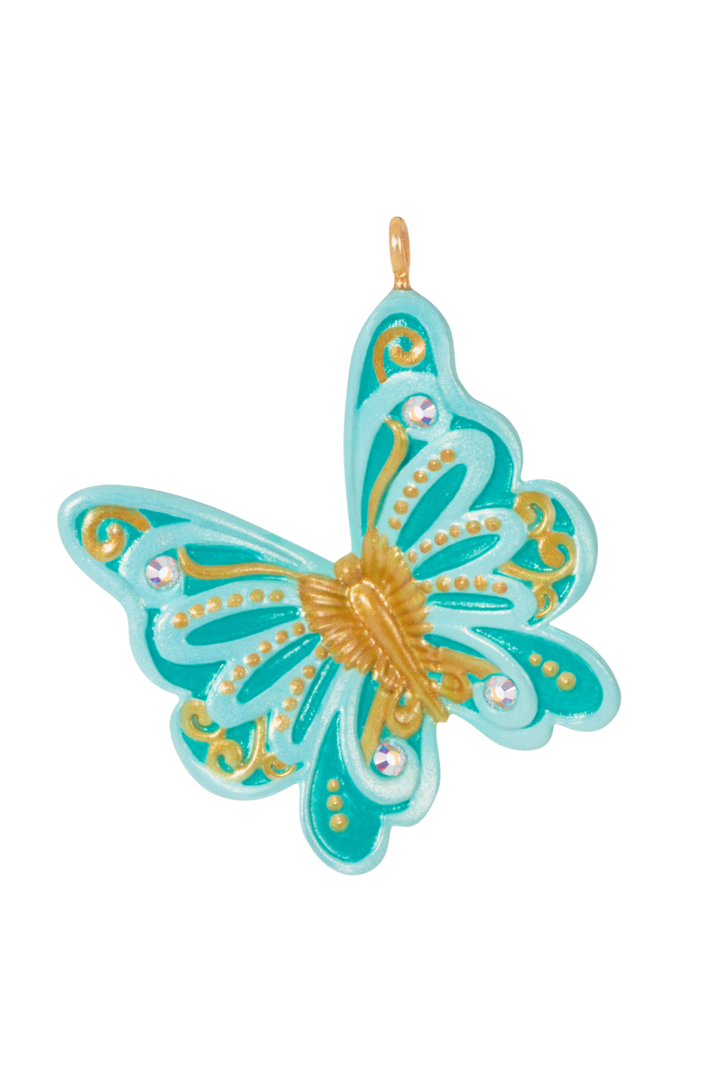Mini Bitty Blue Butterfly Ornament, 1.2"
