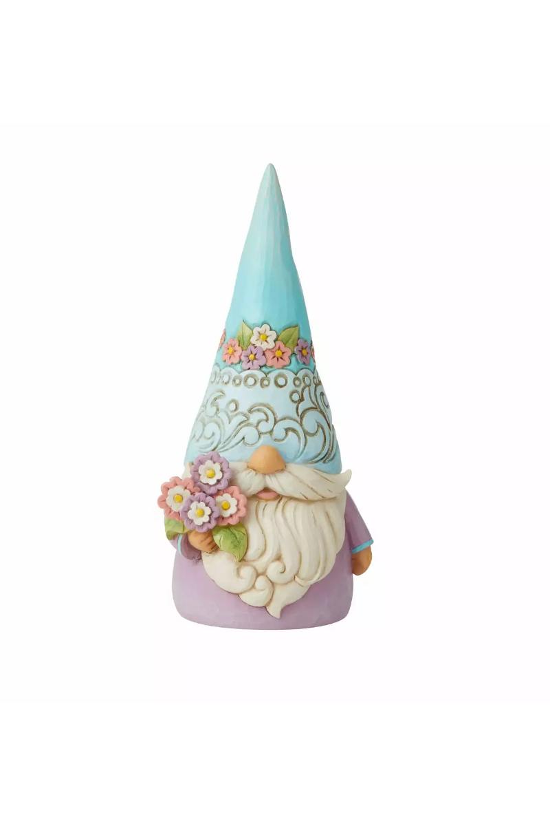 Gray Gnome with Flowers