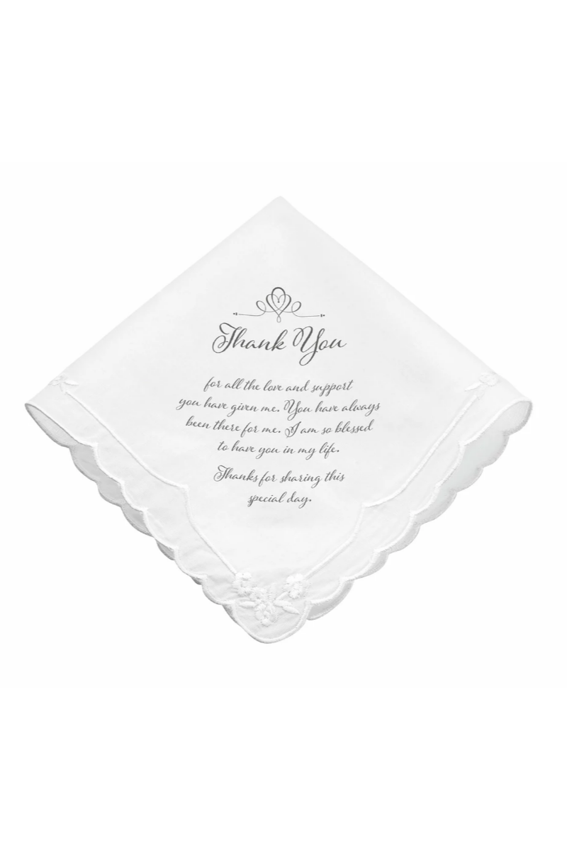 White Smoke Thank You Women's Keepsake Hankie