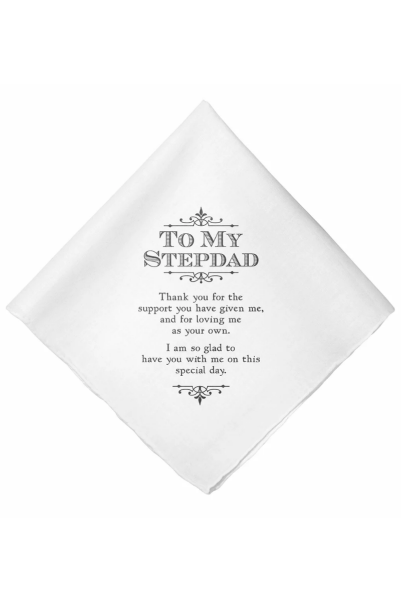 White Smoke Stepdad Keepsake Hankie