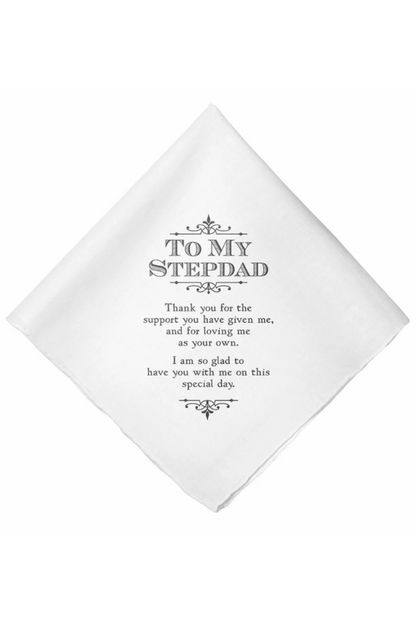 White Smoke Stepdad Keepsake Hankie