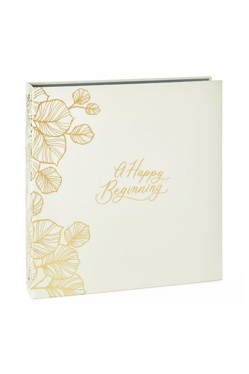 Beige A Happy Beginning Wedding Planner 3-Ring Binder