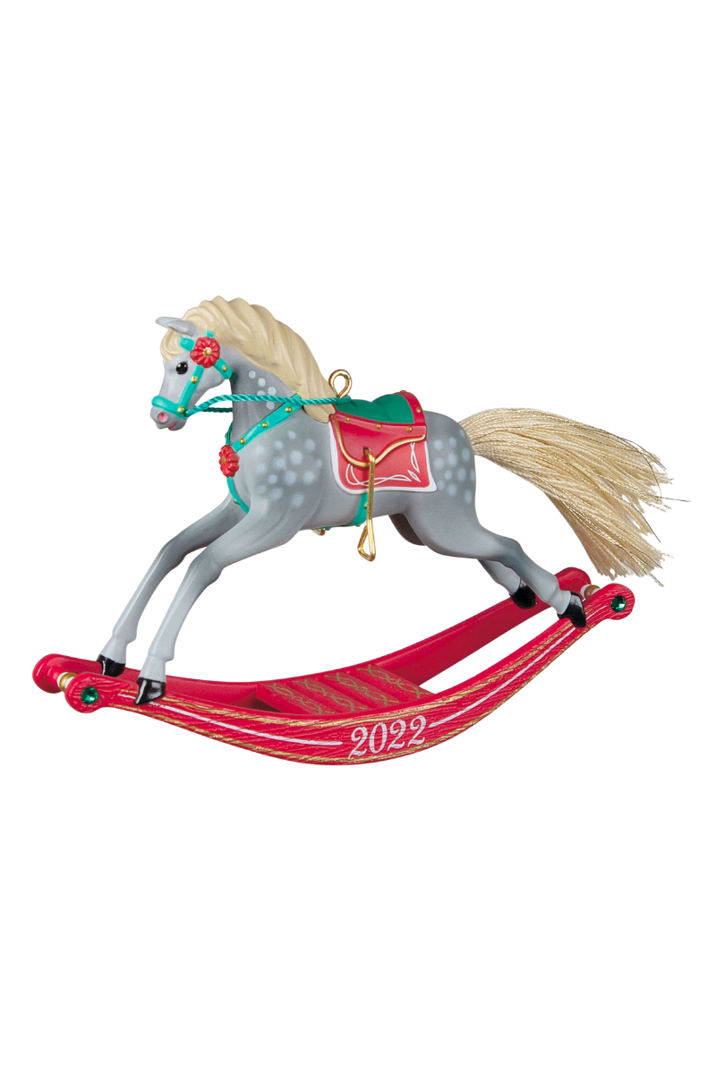 Rosy Brown Rocking Horse Memories 2022 Ornament