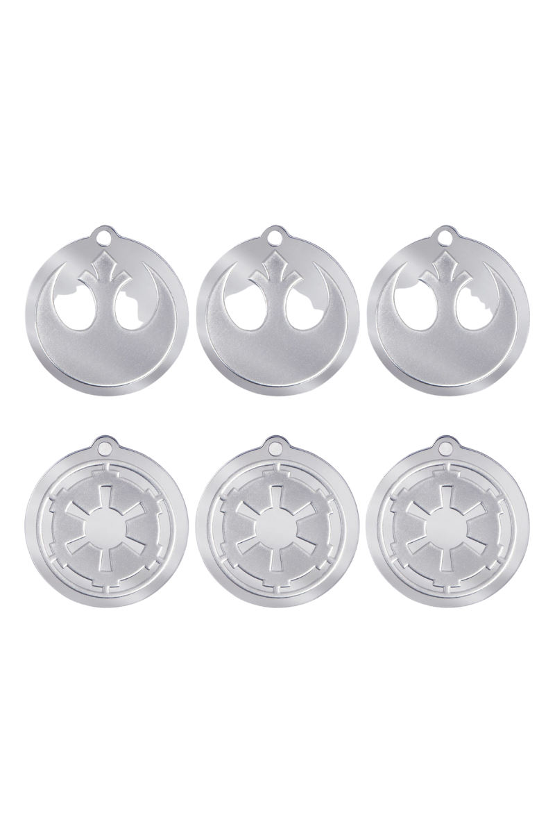 Mini Star Wars™ The Rebel Alliance™ vs. The Galactic Empire™ Metal Ornaments, Set of 6