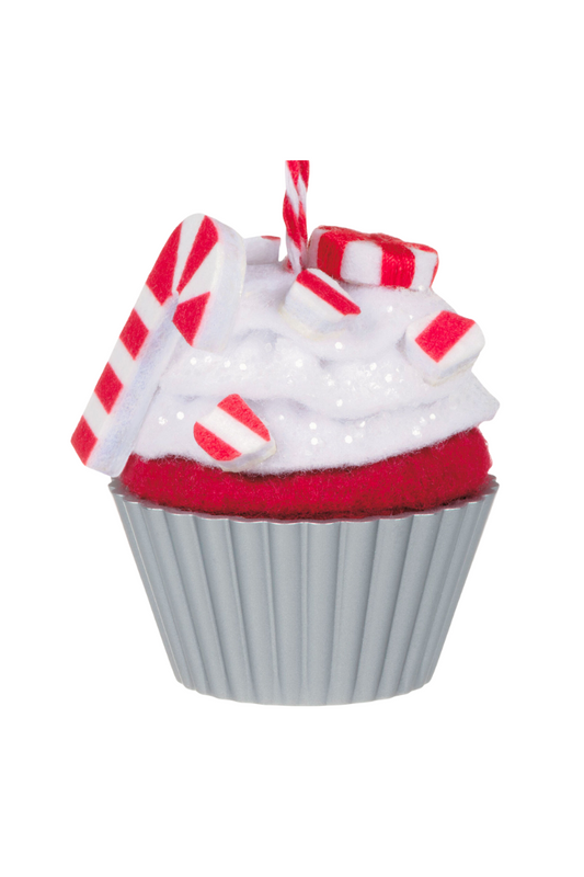 Gray Christmas Cupcakes Holiday Merry-Mint Ornament