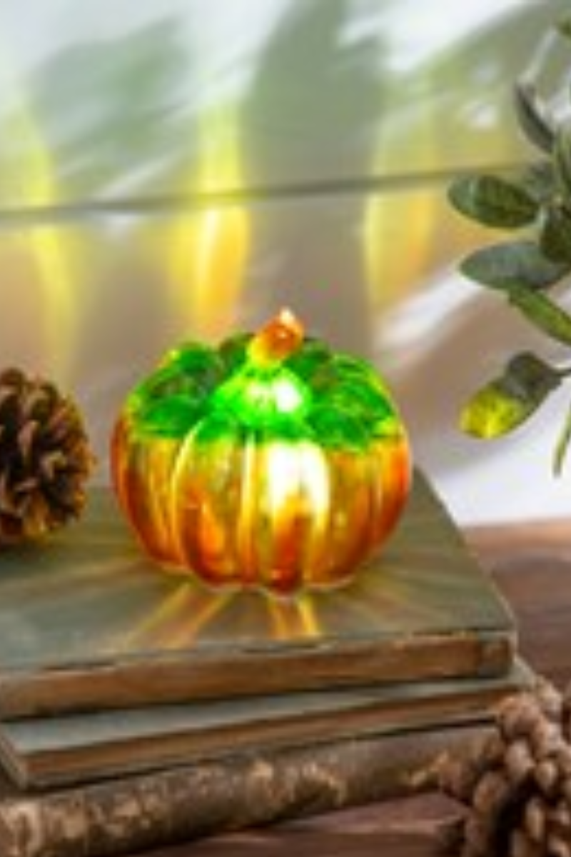 Dim Gray LED Pumpkin Table Décor