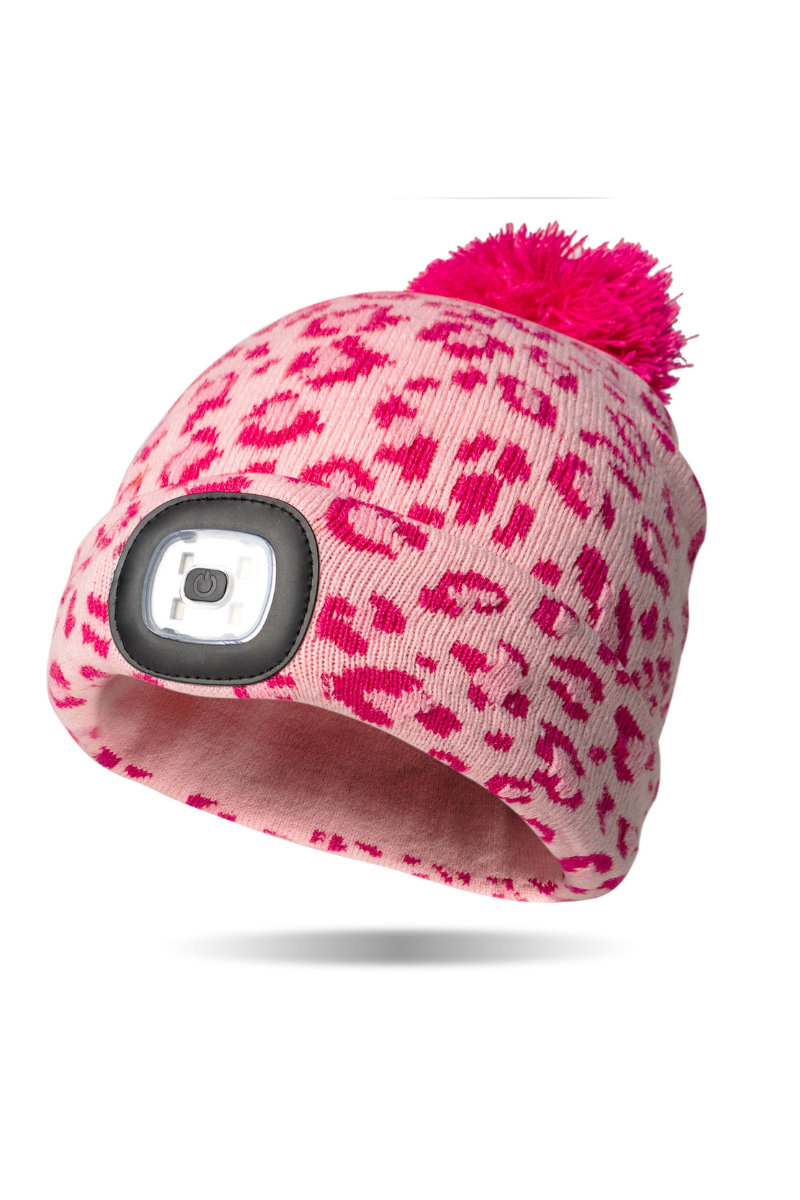 Rosy Brown Night Scope® - Night Owl Kid’s Hide & Seek Rechargeable LED Beanie