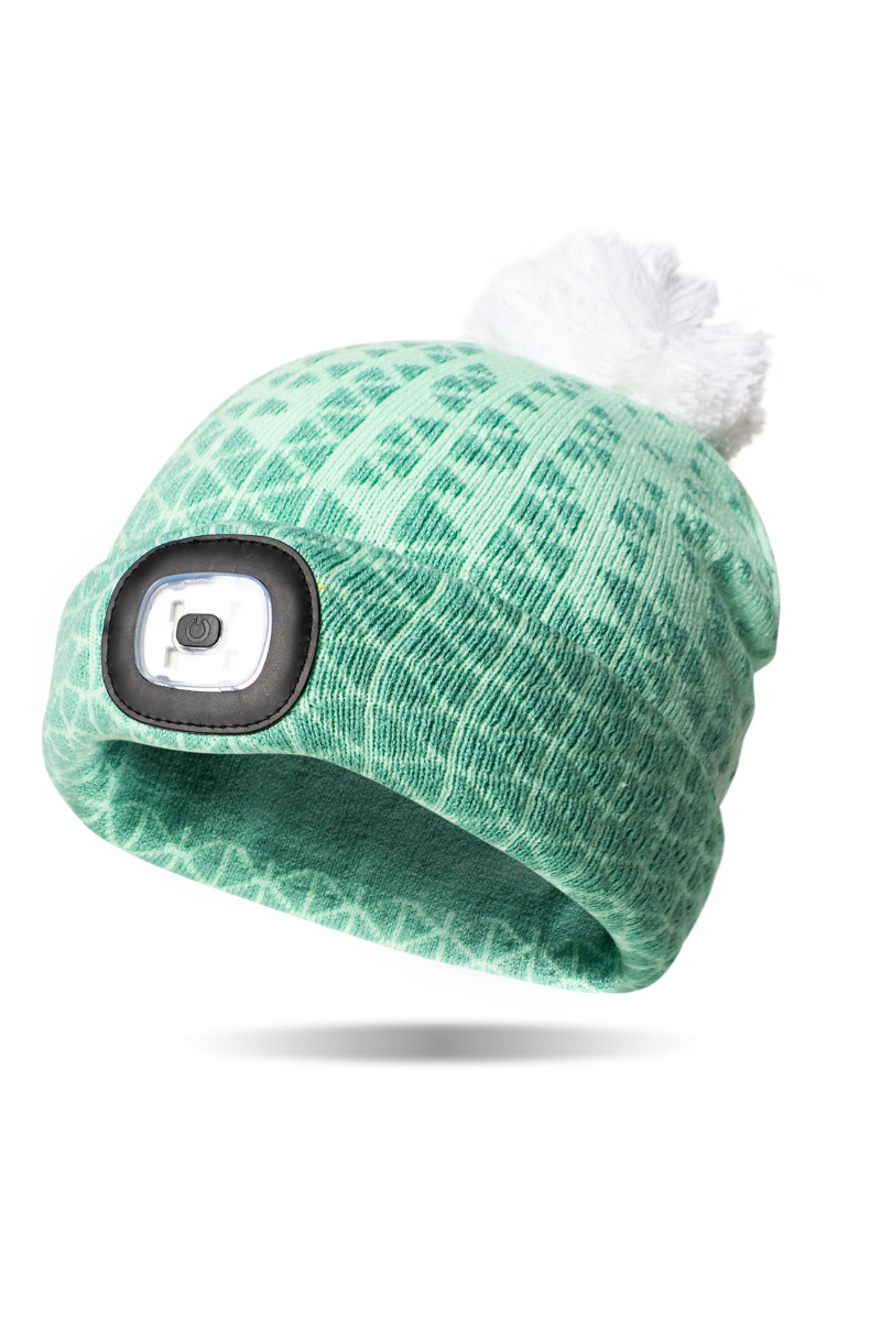 Light Gray Night Scope® - Night Owl Kid’s Hide & Seek Rechargeable LED Beanie