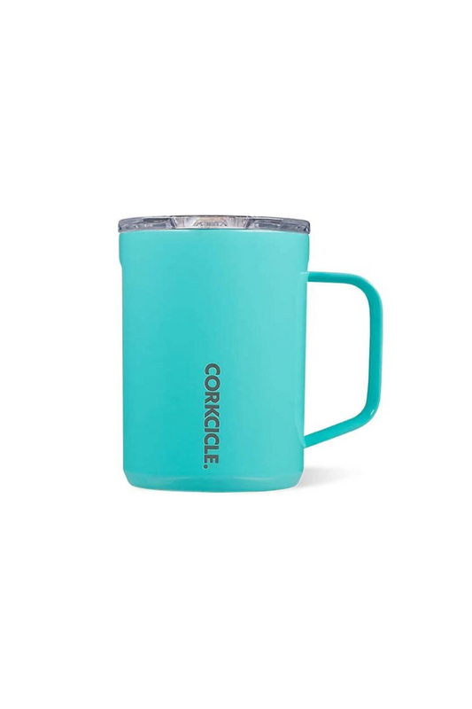 Medium Turquoise Corkcicle Coffee Mug, 16 oz