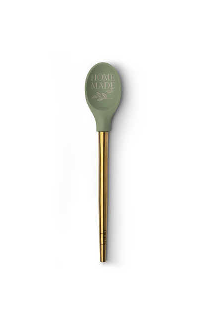 Light Gray Krumbs Kitchen Elements Spoon w/Metallic Gold Handle