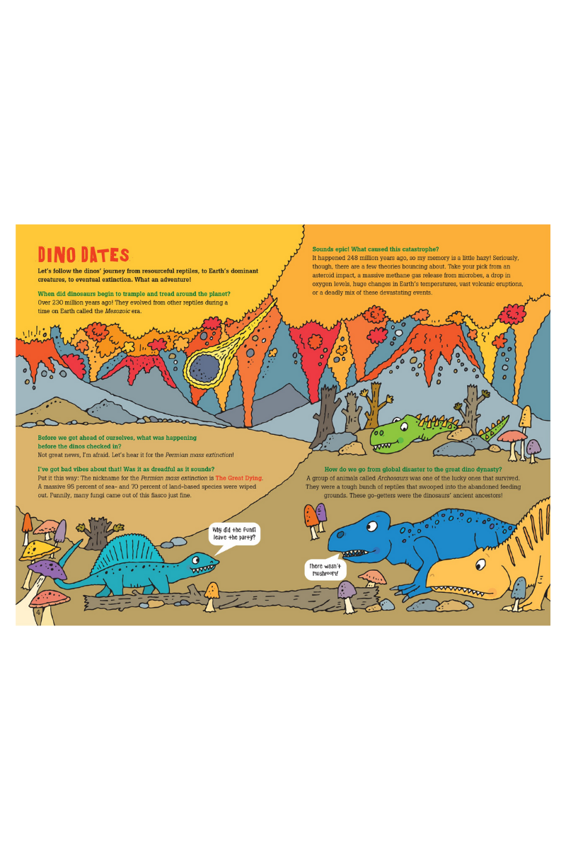 Dark Khaki "100 Questions About Dinosaurs" Children's Book