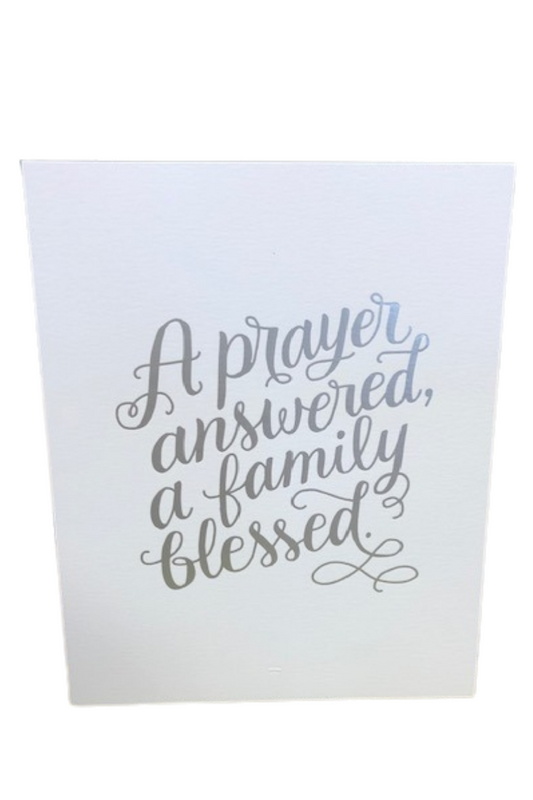 Lavender A PRAYER ANSWERED A FAMILY BLESSED PRINT