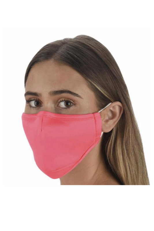 Rosy Brown SOLID NEON PINK FACE MASK