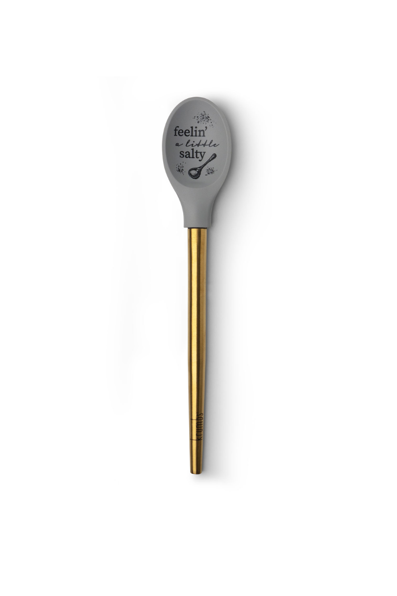 Gray Krumbs Kitchen Elements Spoon w/Metallic Gold Handle