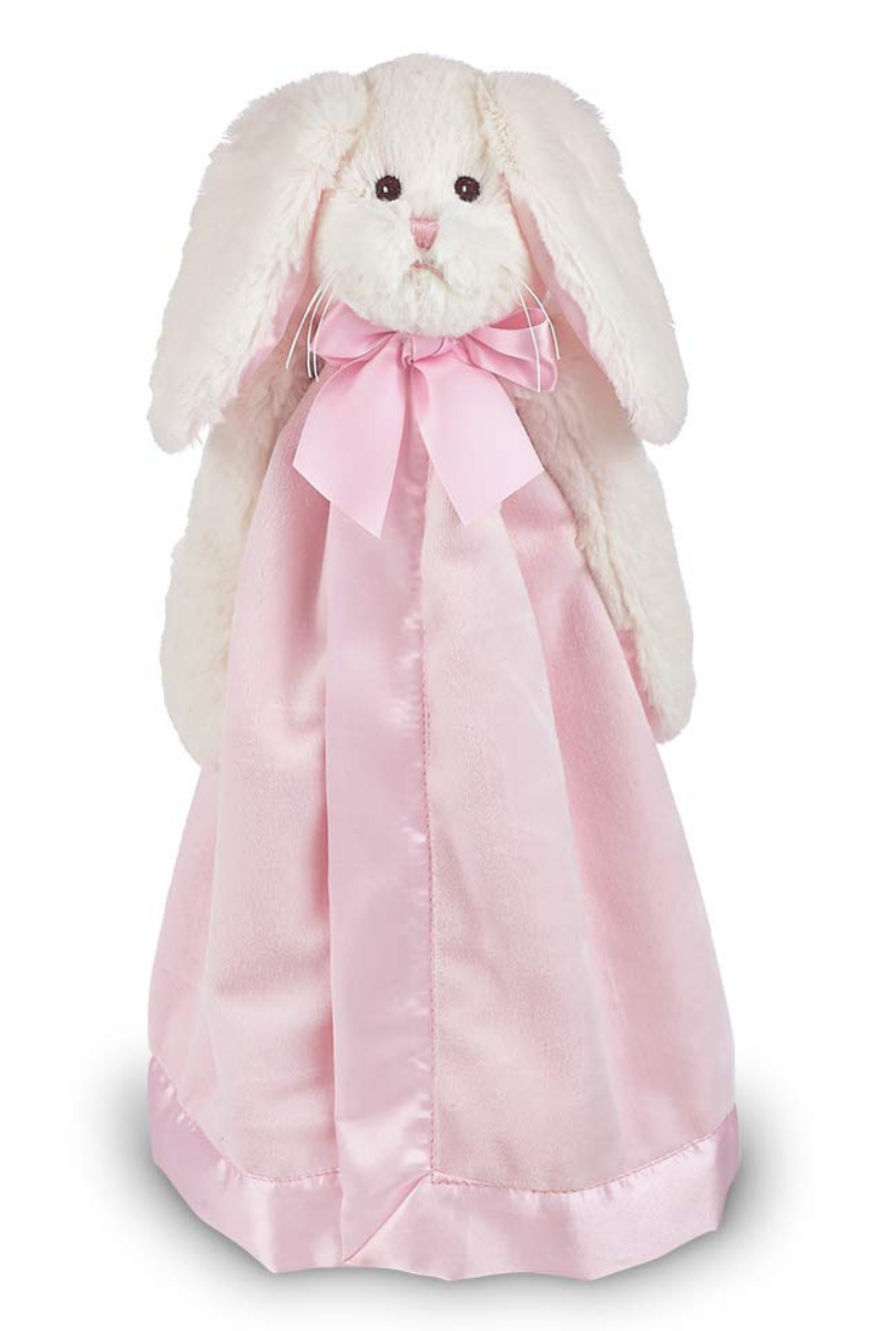 Light Gray Pink Bunny Plush Snuggler