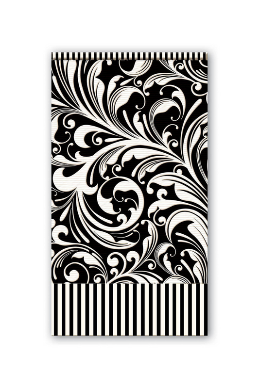 Beige Black Forentine Hostess Napkin