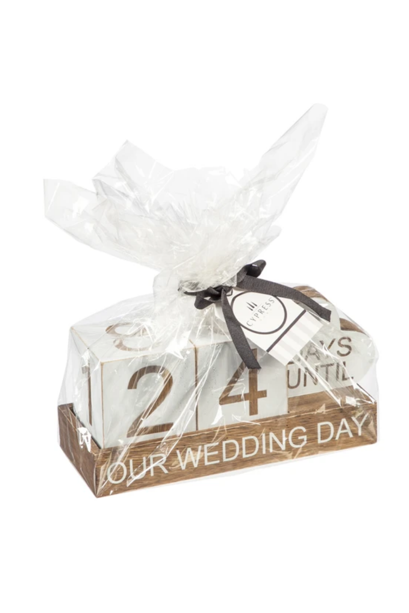 Wooden Countdown "Our Wedding Day"