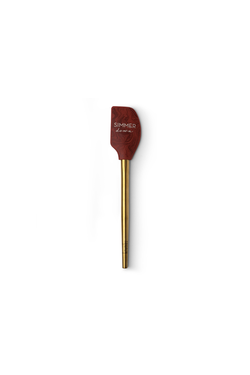 Saddle Brown Krumbs Kitchen Elements Spatula w/Metallic Gold Handle